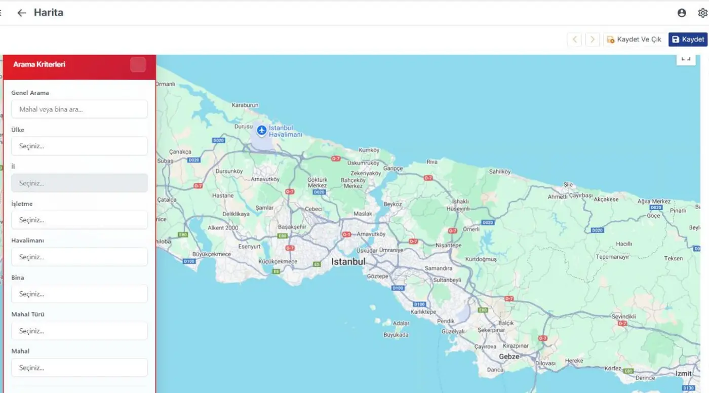 GalaksiProperty harita modülü